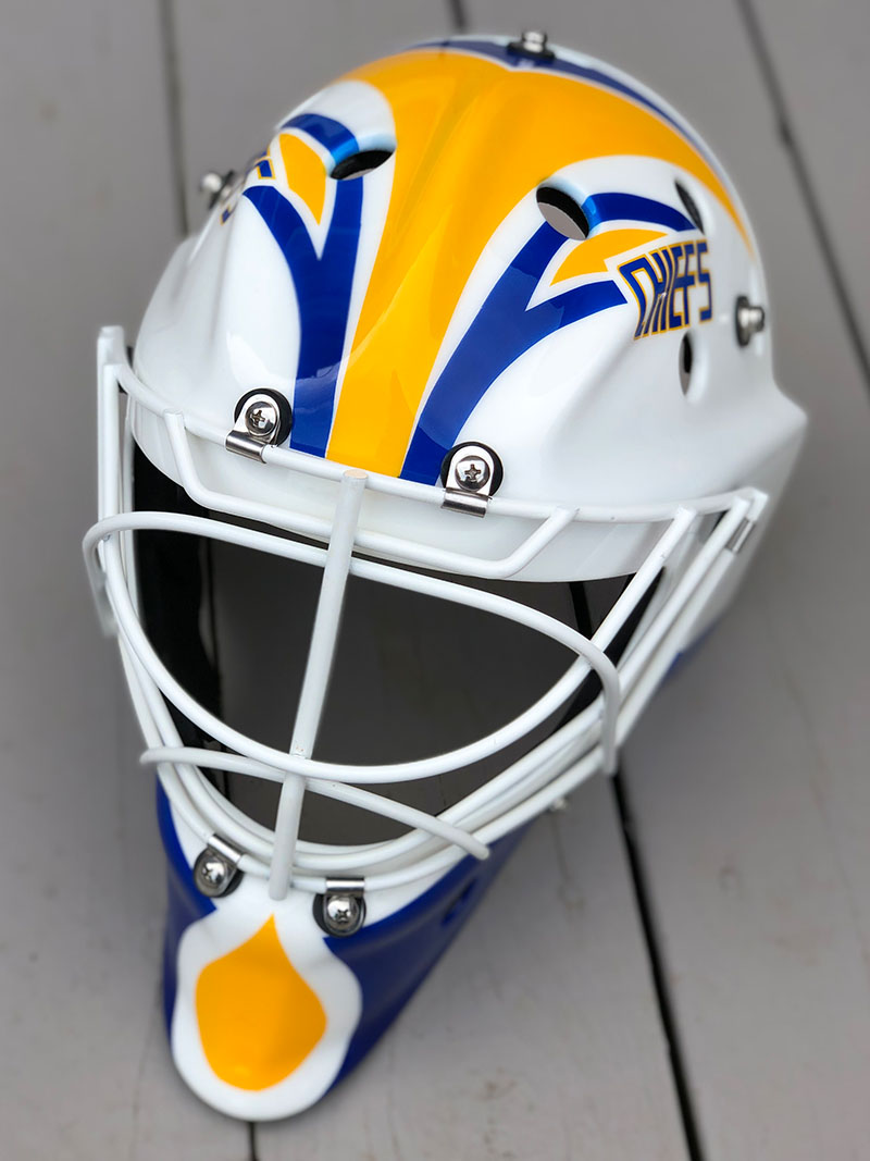 Charlestown Chiefs Fuhr tribute mask front