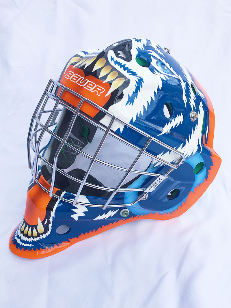 Cujo Edmonton Oilers custom mask left