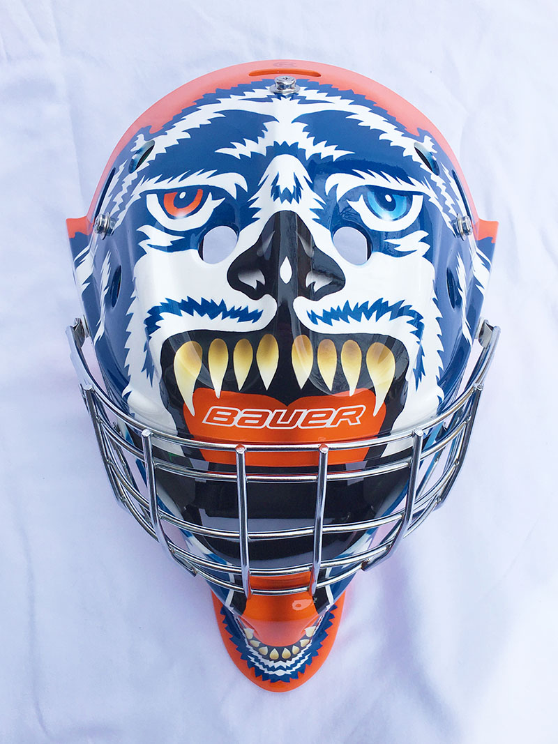 Cujo Edmonton Oilers custom mask top